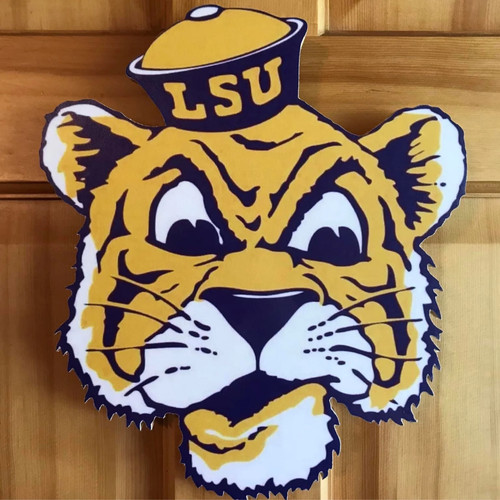 Lsu wooden plaque - wooden,